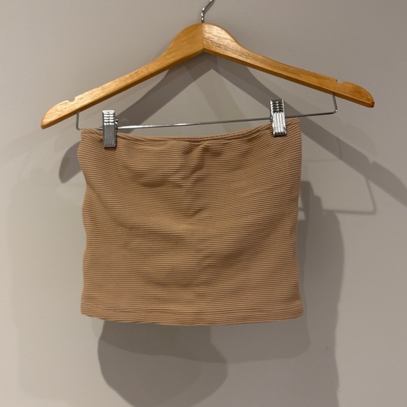 Dynamite Camel Ribbed Mini Skirt - Picture 2 of 4